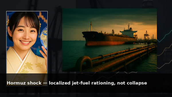 Hormuz shock — localized jet‑fuel rationing, not collapse