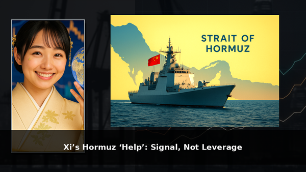 Xi’s Hormuz ‘Help’: Signal, Not Leverage