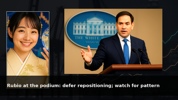 Rubio at the podium: defer repositioning; watch for pattern