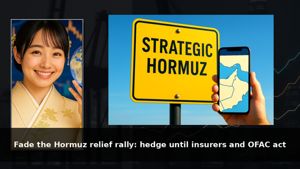 Fade the Hormuz relief rally: hedge until insurers and OFAC act