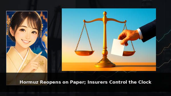Hormuz Reopens on Paper; Insurers Control the Clock