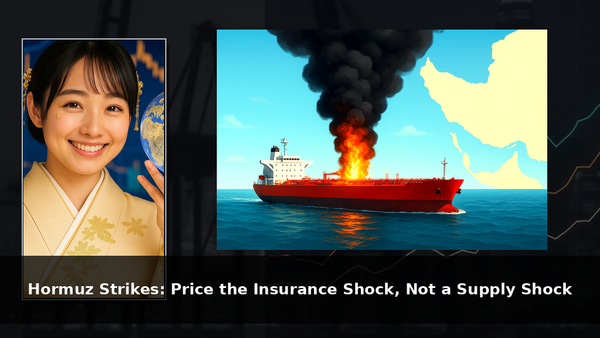 Hormuz Strikes: Price the Insurance Shock, Not a Supply Shock