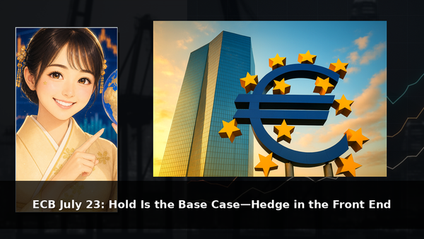 ECB 7月23日会合：据え置きが基本線—短期ゾーンでヘッジ