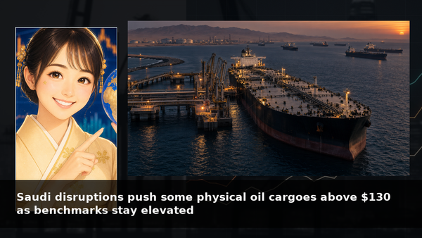 Saudi disruptions push some physical oil cargoes above $130 as benchmarks stay elevated