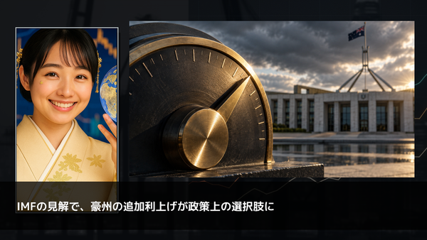 IMFの見解で、豪州の追加利上げが政策上の選択肢に