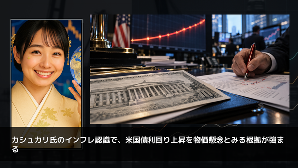 カシュカリ氏のインフレ認識で、米国債利回り上昇を物価懸念とみる根拠が強まる