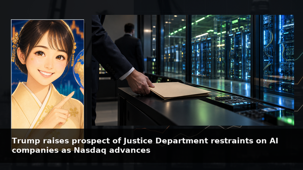 Trump raises prospect of Justice Department restraints on AI companies as Nasdaq advances