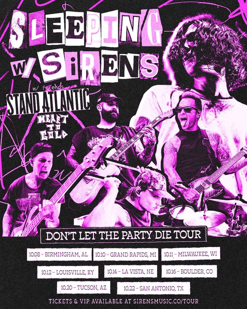 Sleeping With Sirens 2025 Tour Flyer - All Tour Dates | The Metalverse.net