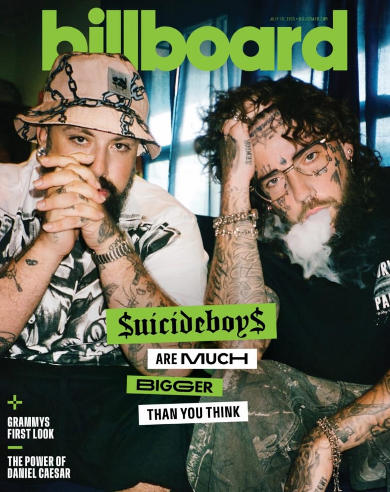 $uicideBoy$ on the cover of Billboard Magazine | The Metalverse.net