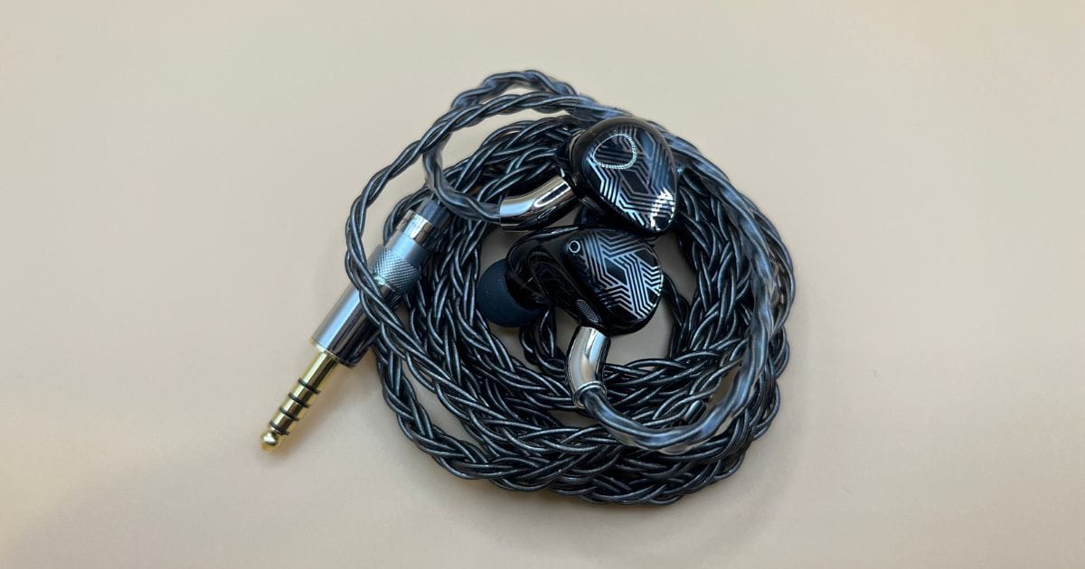 Closeup of FiiO FA19 IEM with Cable Attached