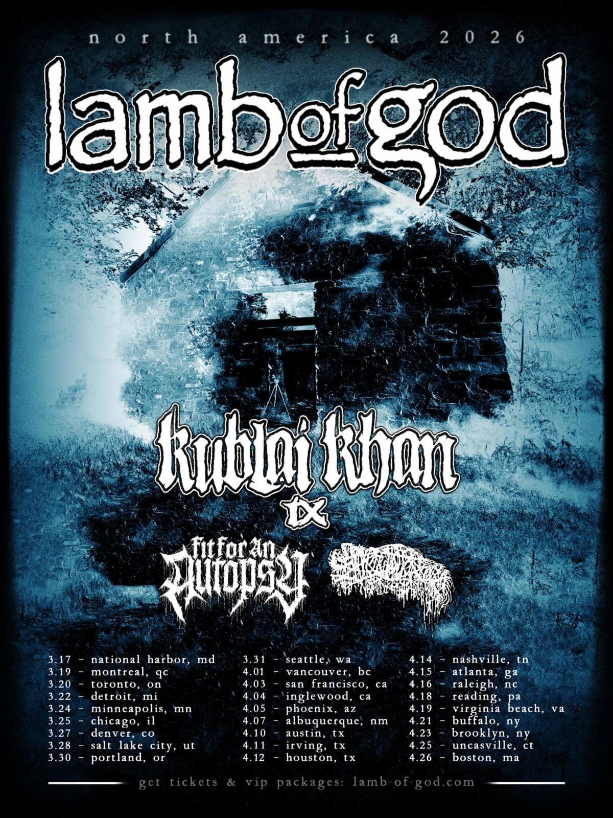 Lamb of God 2026 Heaviest Tour of the Year Dates: The Metalverse.net