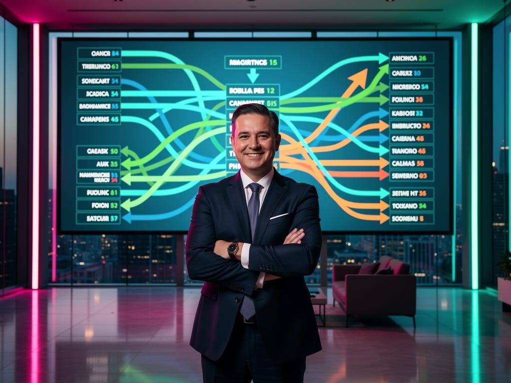 An investor reviewing a portfolio of acquired, profitable businesses