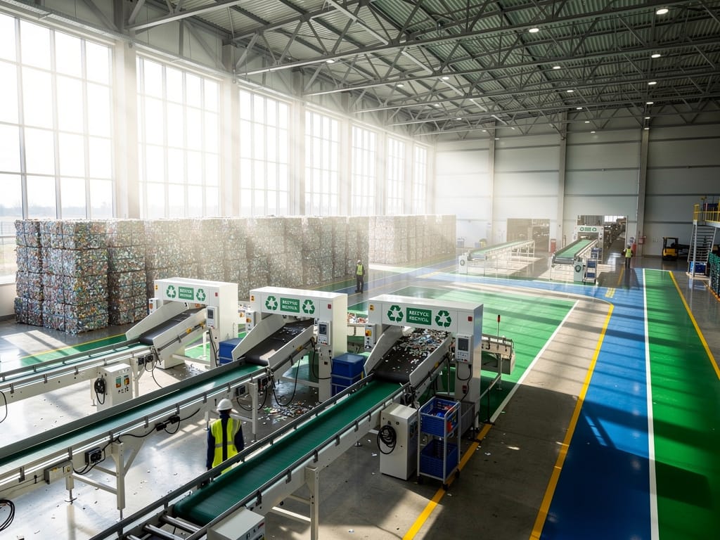 A modern and clean industrial waste management facility