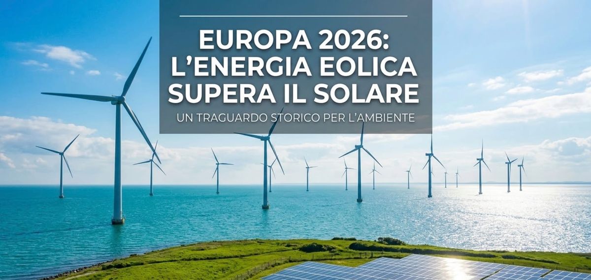L'Europa diventa più verde: l'energia eolica supera il solare nel 2026