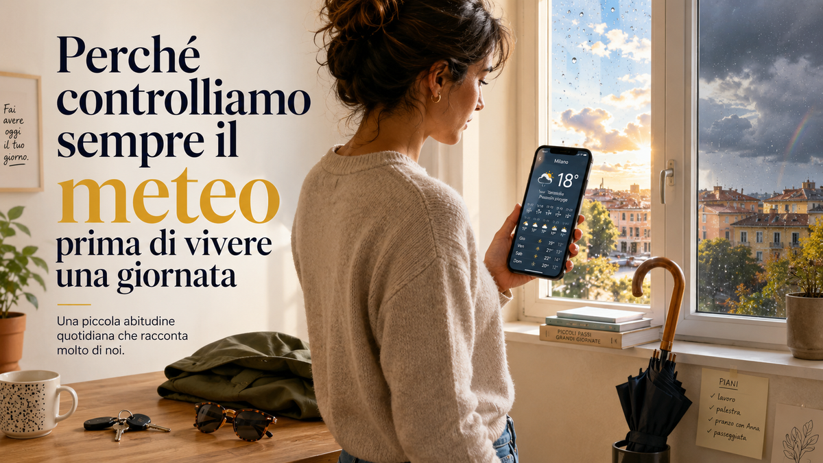 Perché controlliamo sempre il meteo prima di vivere una giornata