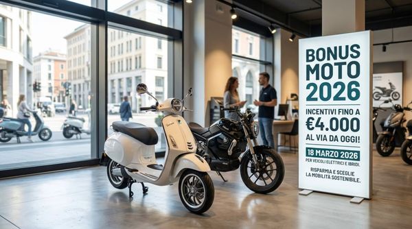 Bonus moto 2026: al via gli incentivi fino a 4.000 euro