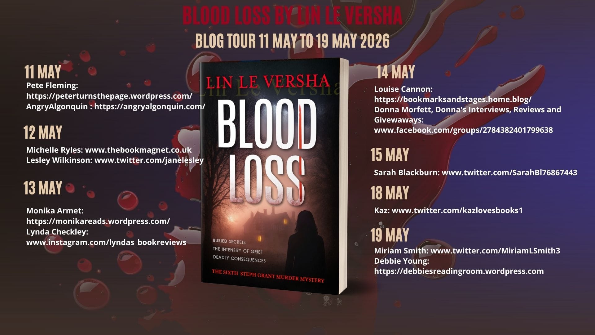 Blood Loss blog tour poster