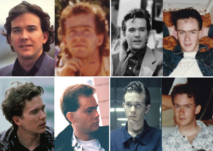 An array of photos shows Timothy Hutton and Bill Shunn in similar poses, highlighting their similar appearances.