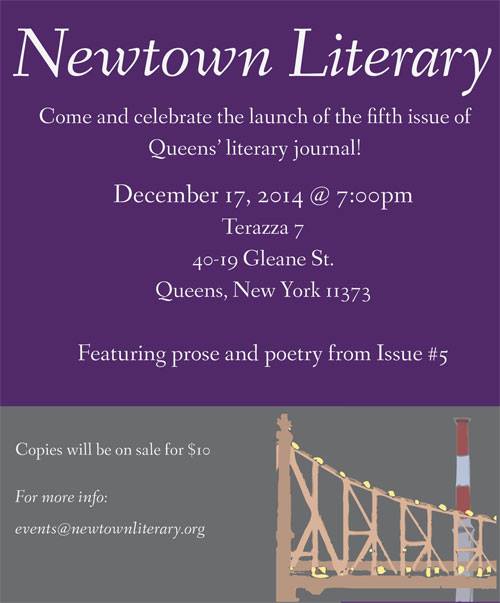 Newtown Literary Issue 5 Launch, December 17, 2014