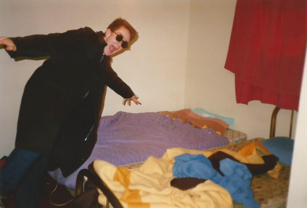 Elder Shunn in his apartment in Brooks, Alberta, 1986