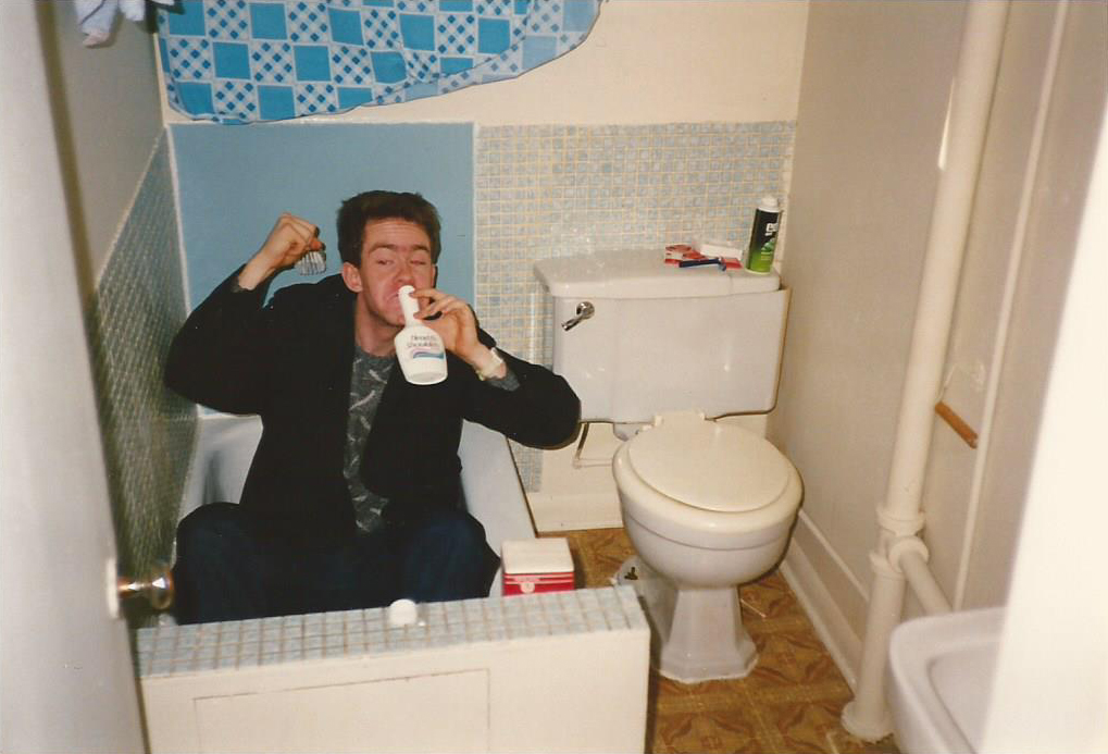 Young Elder Shunn getting drunk on shampoo, 1986