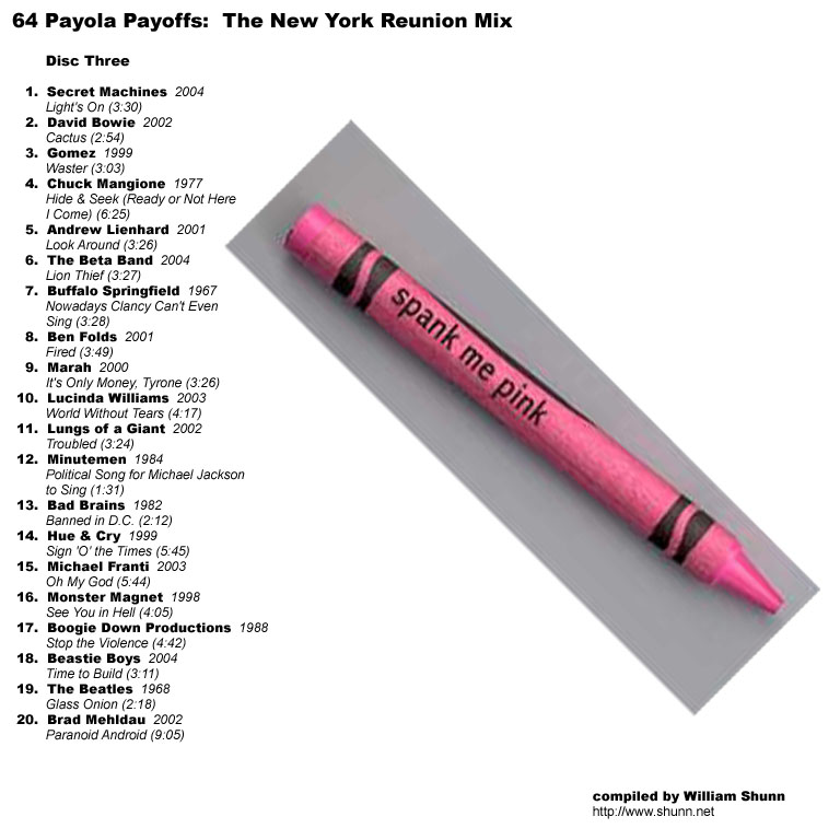 64 Payola Payoffs: The New York Reunion Mix