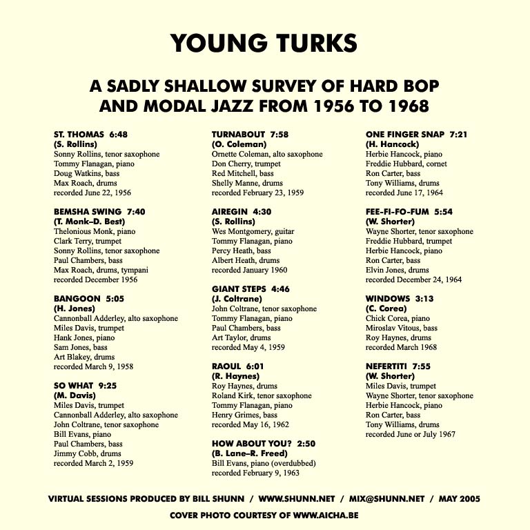 Young Turks: A Sadly Shallow Survey of Hard Bop and Modal Jazz from 1956 to 1968