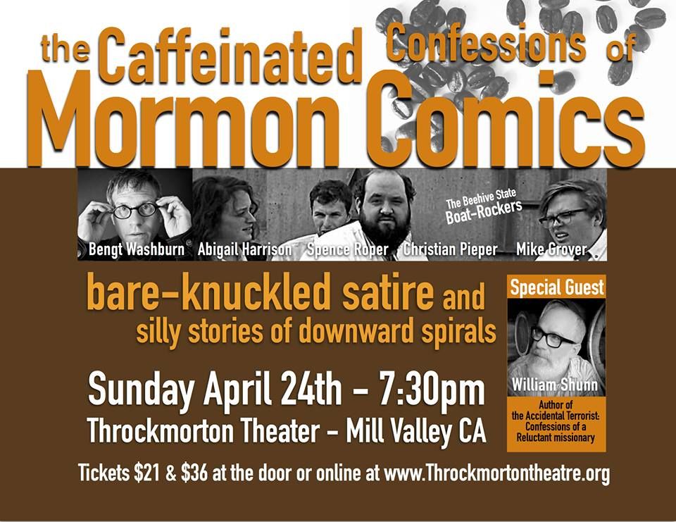 Caffeinated Confessions of Mormon Comics, Throckmorton Theater, 24 April 2016