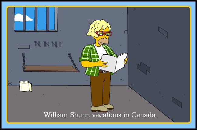 William Shunn vacations in Canada
