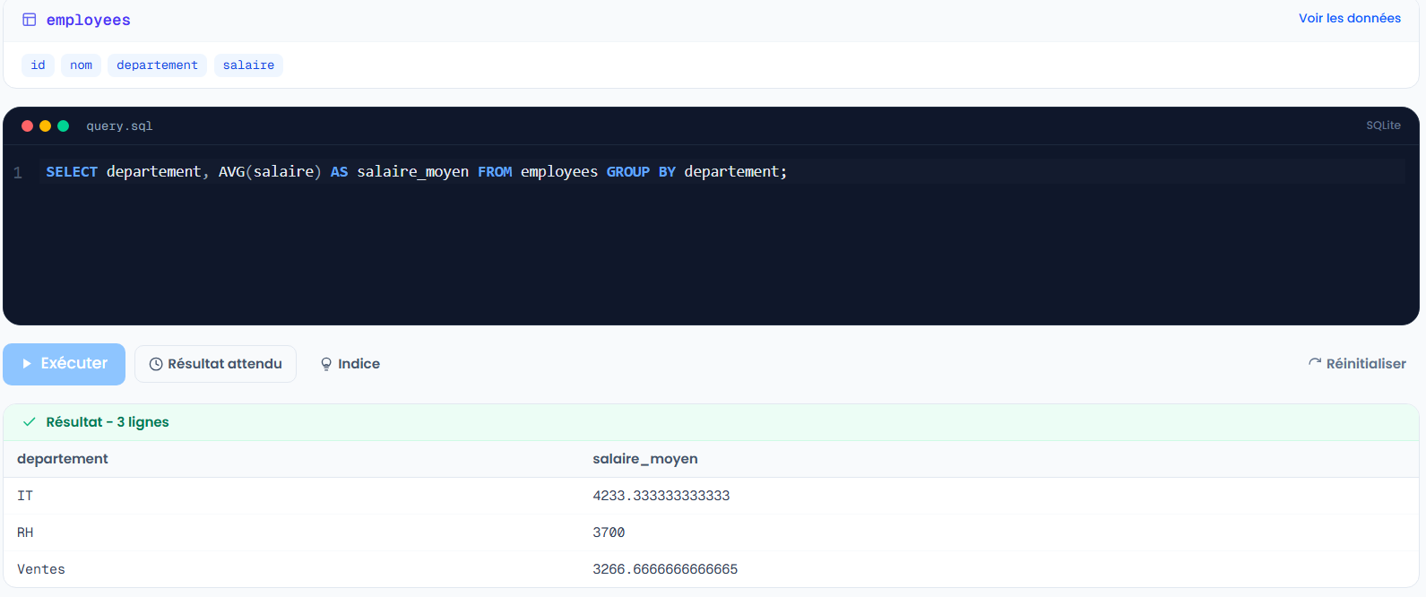 Data Certification - Exercice Group by