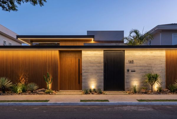 Fachada Muro Residencial Moderna: Projetos e Ideias 2026