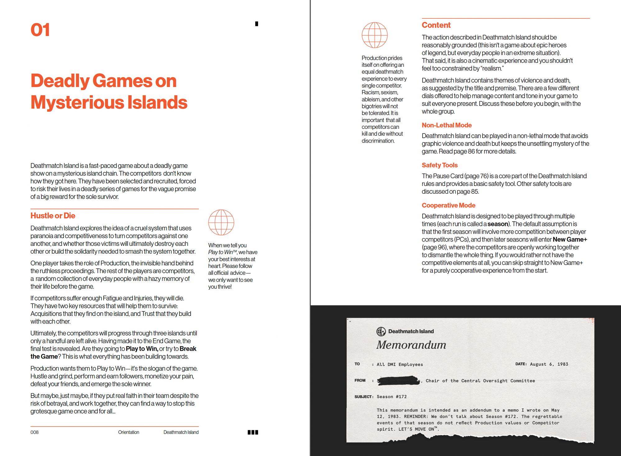 A spread from the RPG Deathmatch Island.