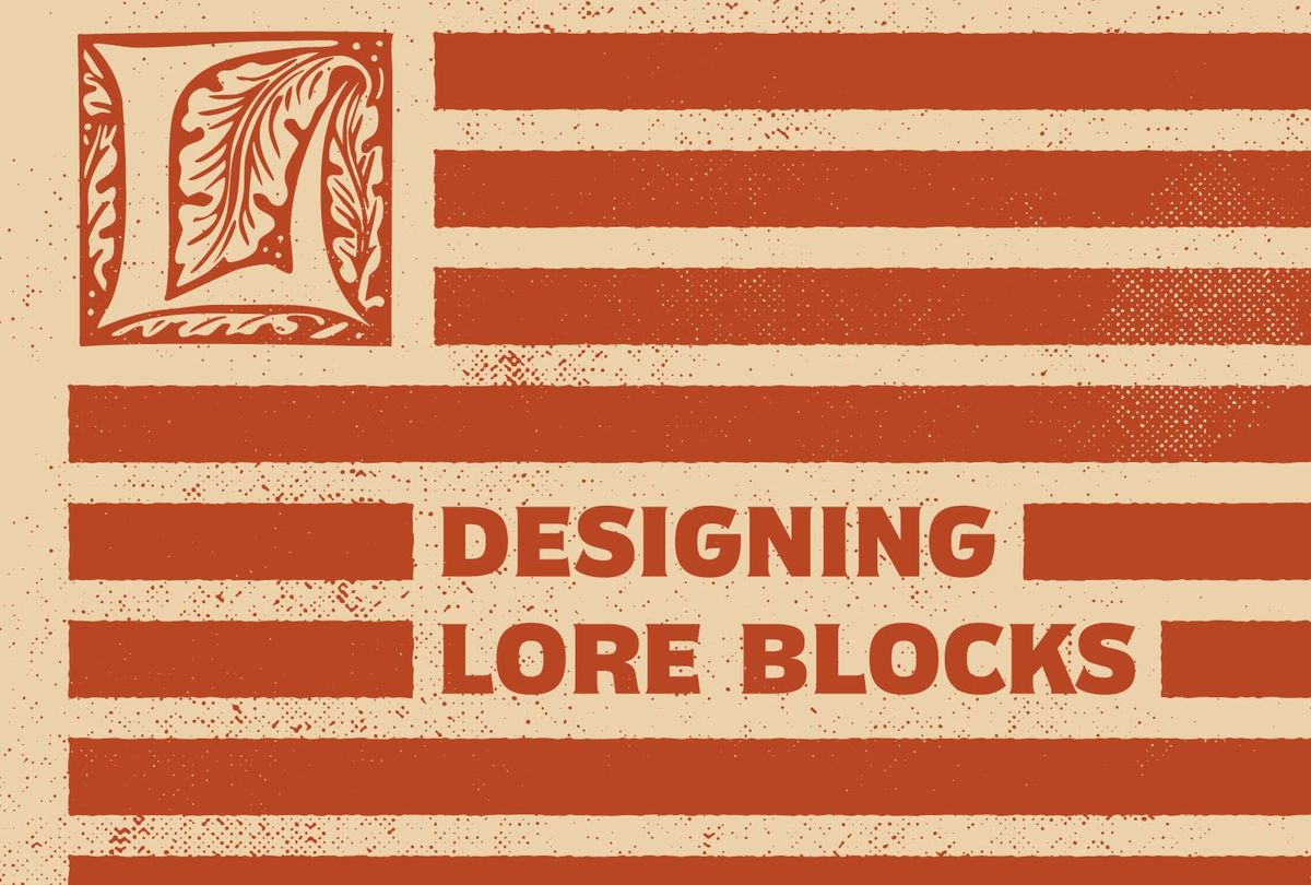 Designing Lore Blocks