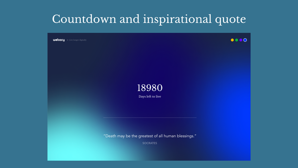 Introducing the Webacy Plugin - Memento Mori and Motivational Tool