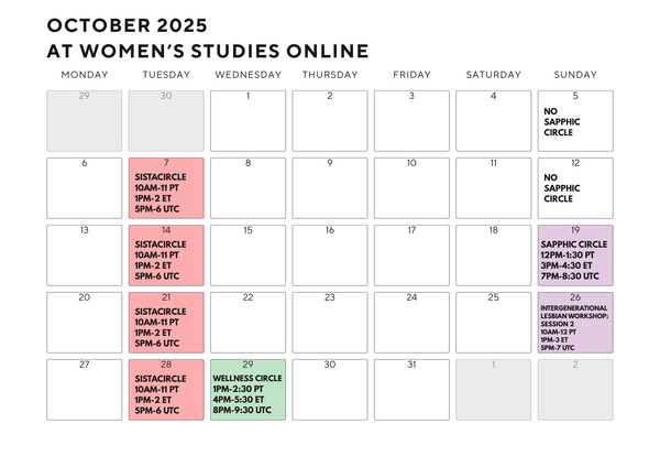 October Calendar