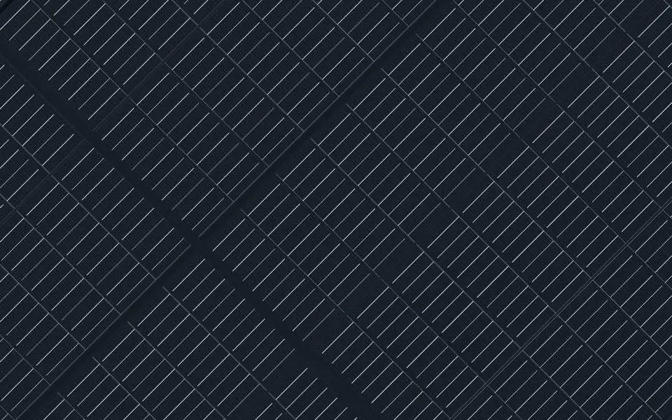 Närbild på Trina monokristallina solceller