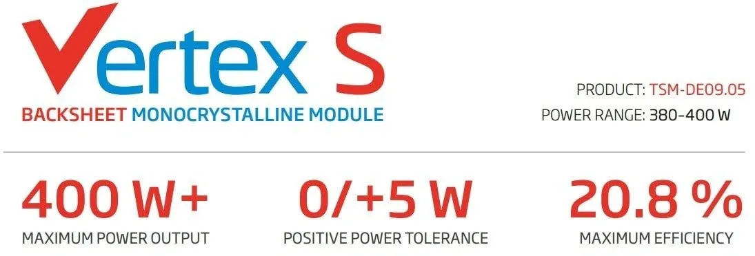 Trina Solar Solceller, modell Vertex S TSM-DE09.05