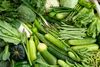 An assortment of vegetables fill the image; this includes broccoli, cauliflower, cucumber, runner beans, asparagus, and…