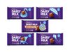 Different limited edition Cadbury packs on a white background