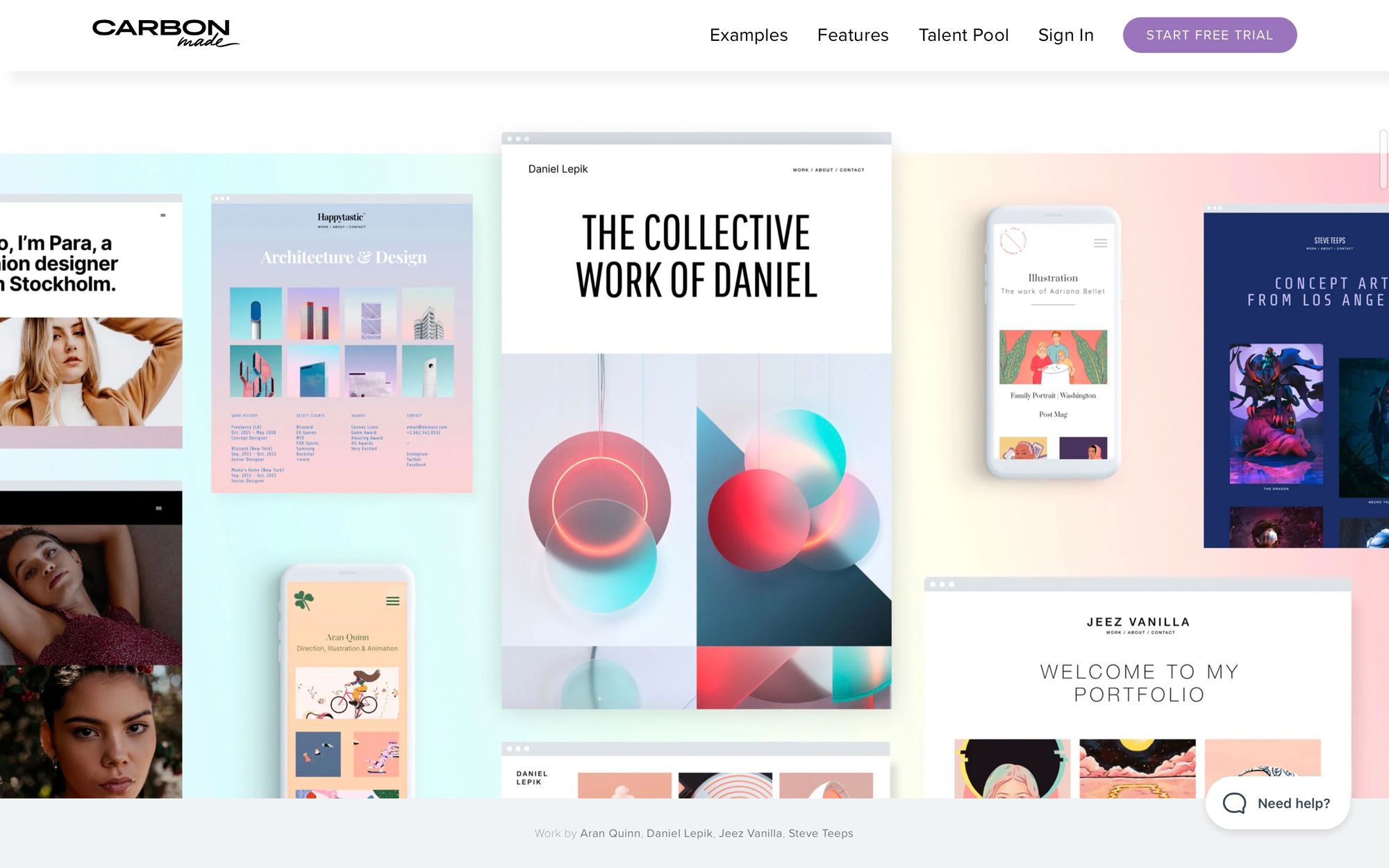 Carbonemade - создать сайт с портфолио