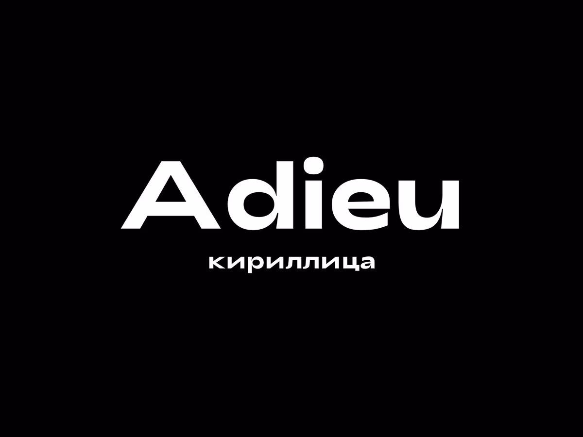 Шрифт Adieu Основне зображення