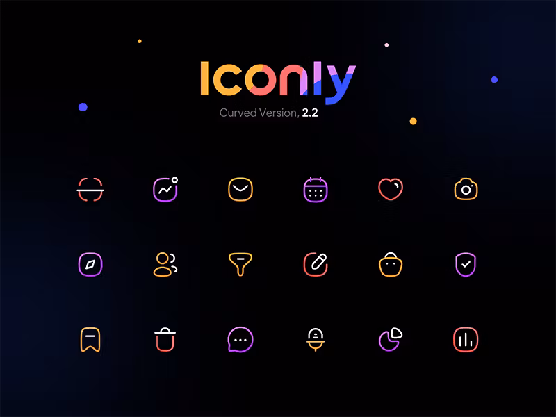Iconly 2: 600+ бесплатных иконок для UI Основне зображення