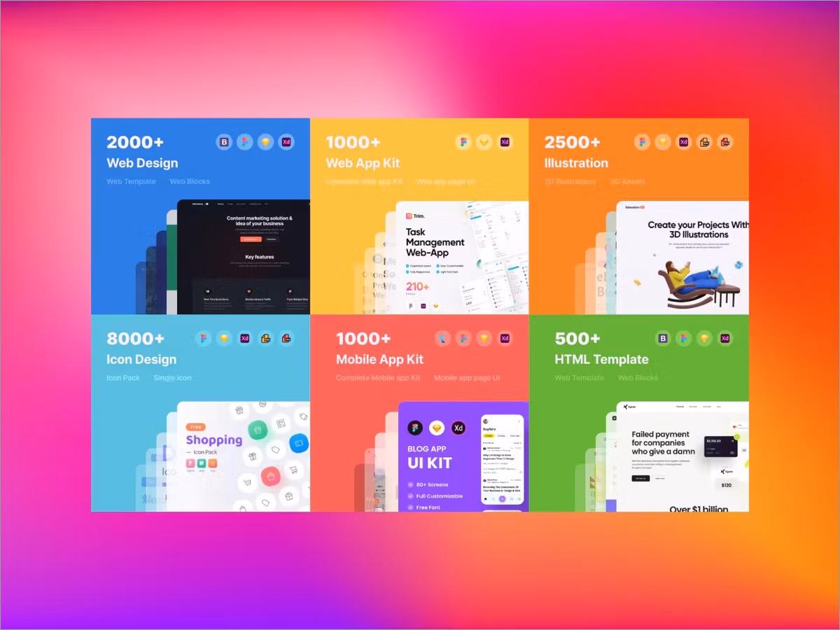 Uihut 2.0 - библиотека графических ресурсов для UX и UI. Основне зображення