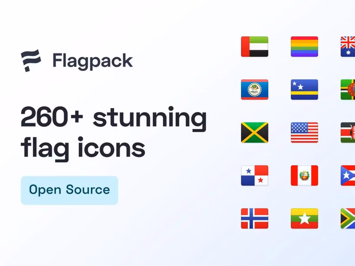 Flagpack – колекція векторних іконок прапорів різних країн світу Основне зображення