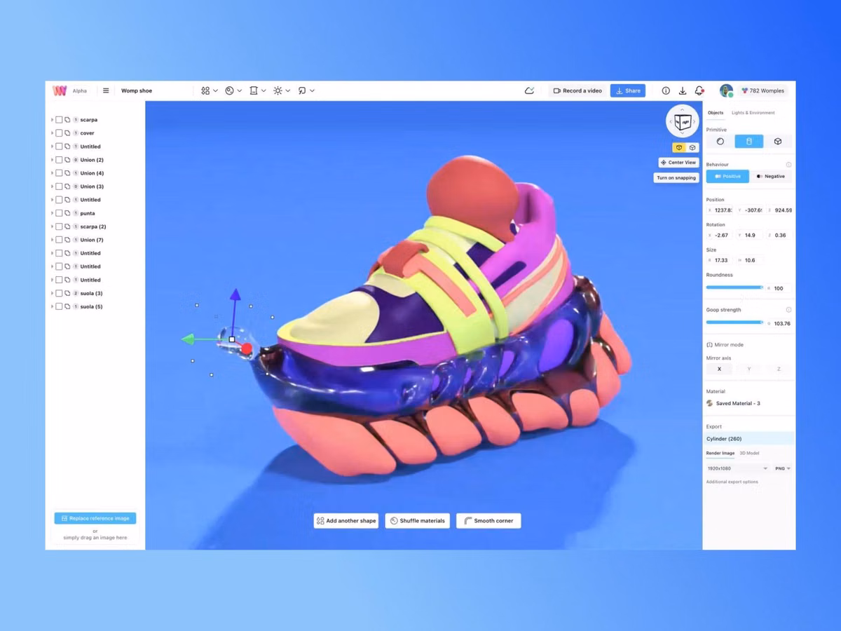 Womp — інтерактивна платформа для створення 3D-моделей та анімацій Основне зображення