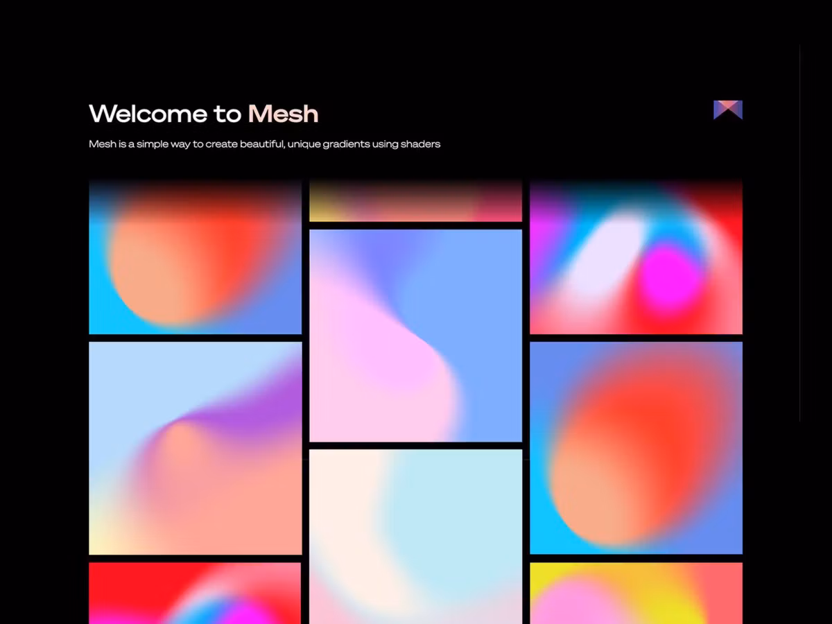 Mesh — інструмент для створення градієнтів на основі WebGL Основне зображення