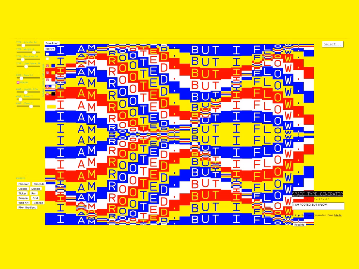 Space Type Generator — інструмент для анімації тексту Основне зображення