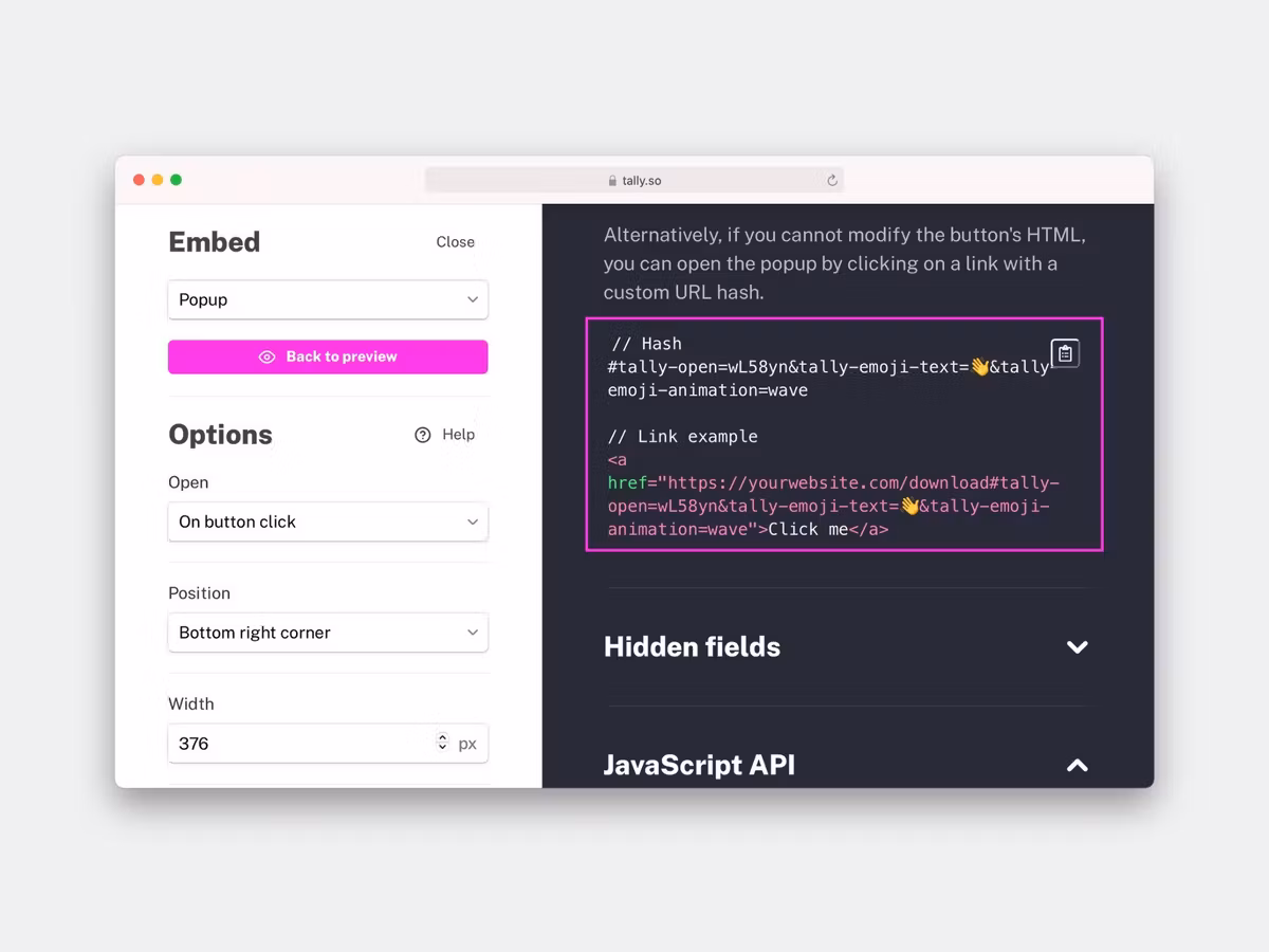 Tally — AI конструктор вебформ Основне зображення
