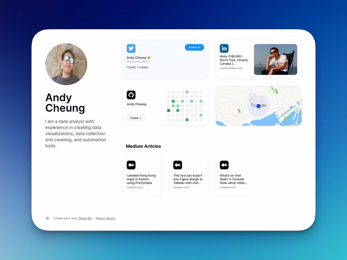 Jingle Bio — сервіс для створення віртуального портфоліo Основне зображення
