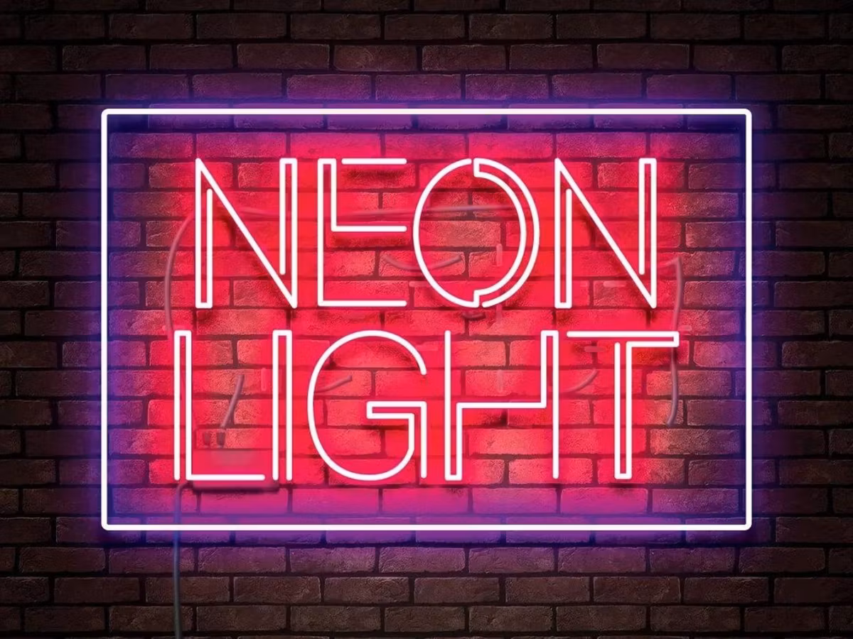 Добірка неонових шрифтів Основне зображення